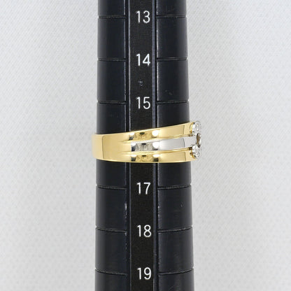 Pt900 K18YG ダイヤモンドリング