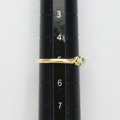 K10イエローゴールドエメラルドダイヤリング