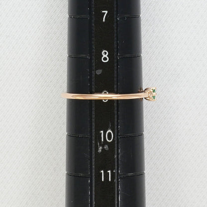 K10ピンクゴールドエメラルドダイヤリング