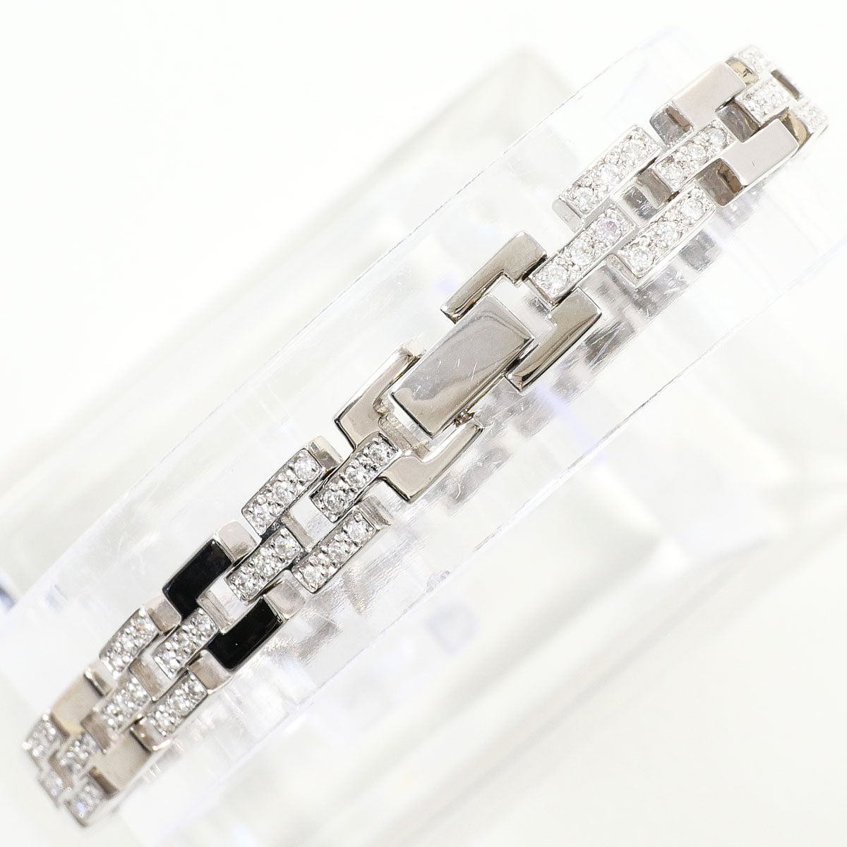 Au750ホワイトゴールドダイヤモンドブレスレット