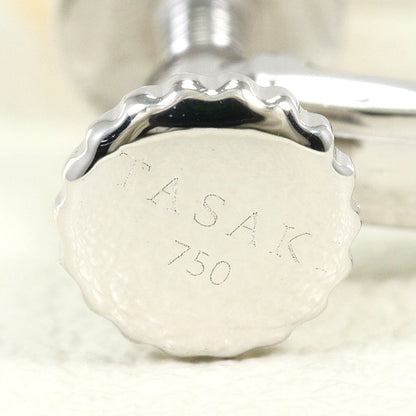 タサキ Au750ホワイトゴールド パール 片耳イヤリング