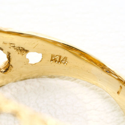 K14 K10 Yellow Gold Ring