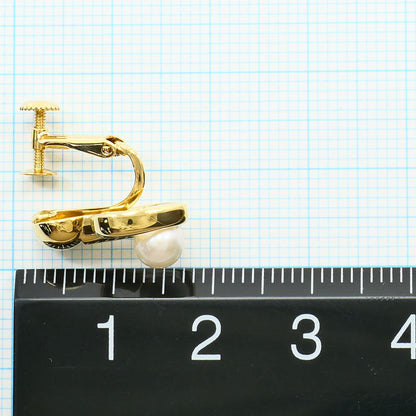 K18イエローゴールド アコヤ真珠 イヤリング