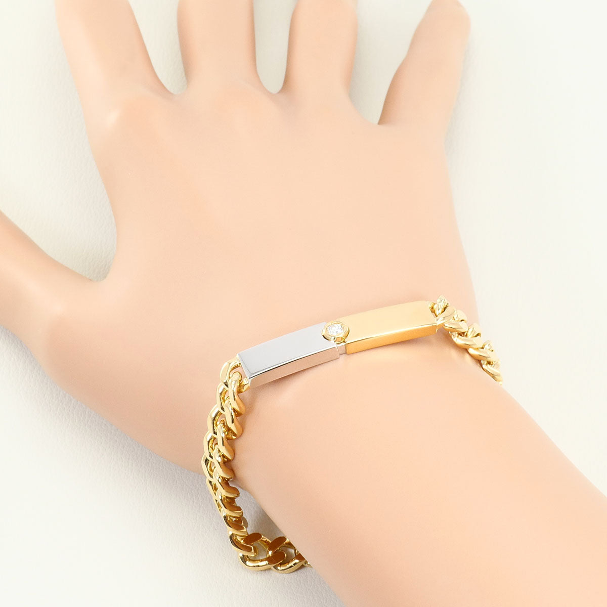 プラチナ Au750 ダイヤモンドブレスレット