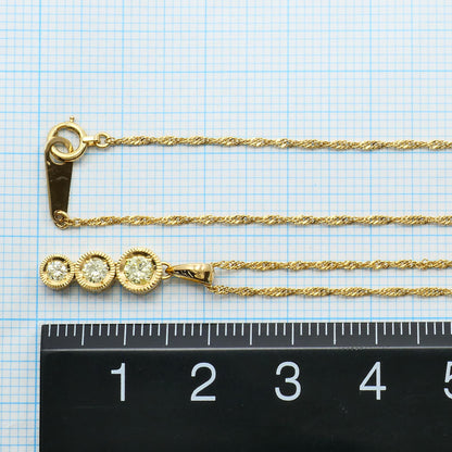 Au750イエローダイヤモンドネックレス