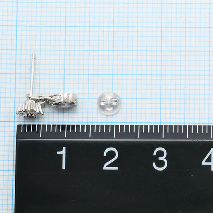 Au750ホワイトゴールドピンクダイヤモンドダイヤモンドピアス