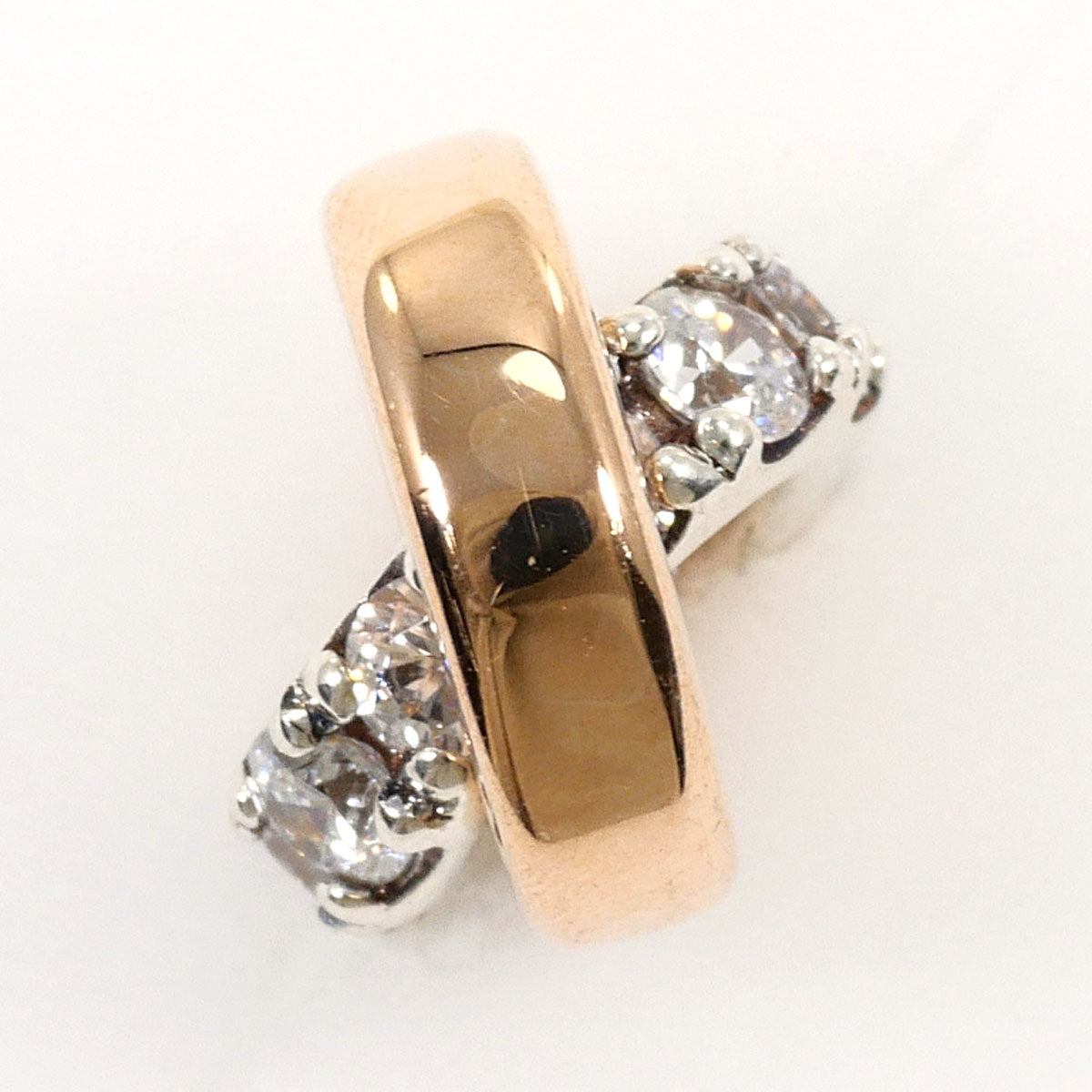 ヨンドシー K10ピンクゴールド シルバー ジルコニア ペンダントトップ