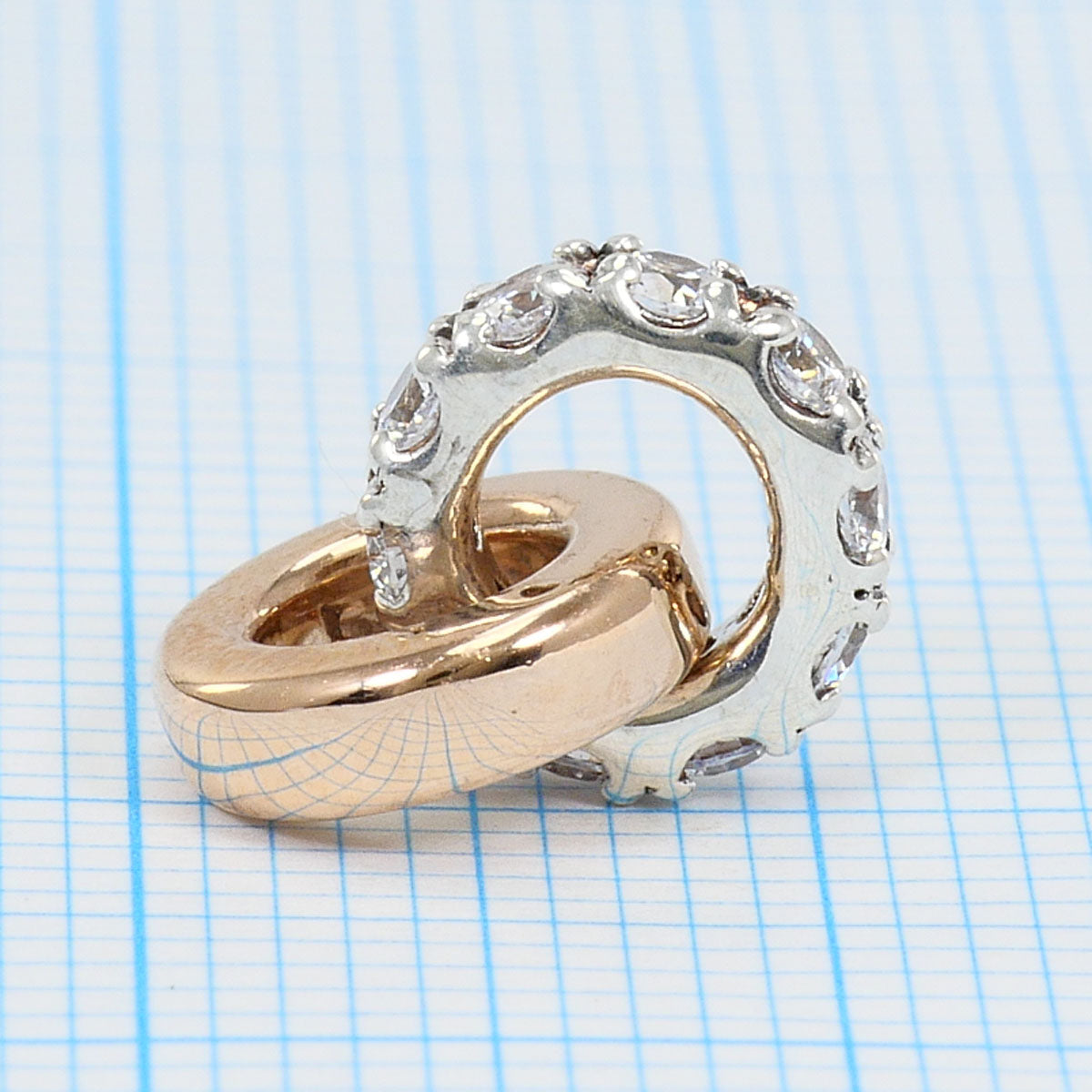 ヨンドシー K10ピンクゴールド シルバー ジルコニア ペンダントトップ