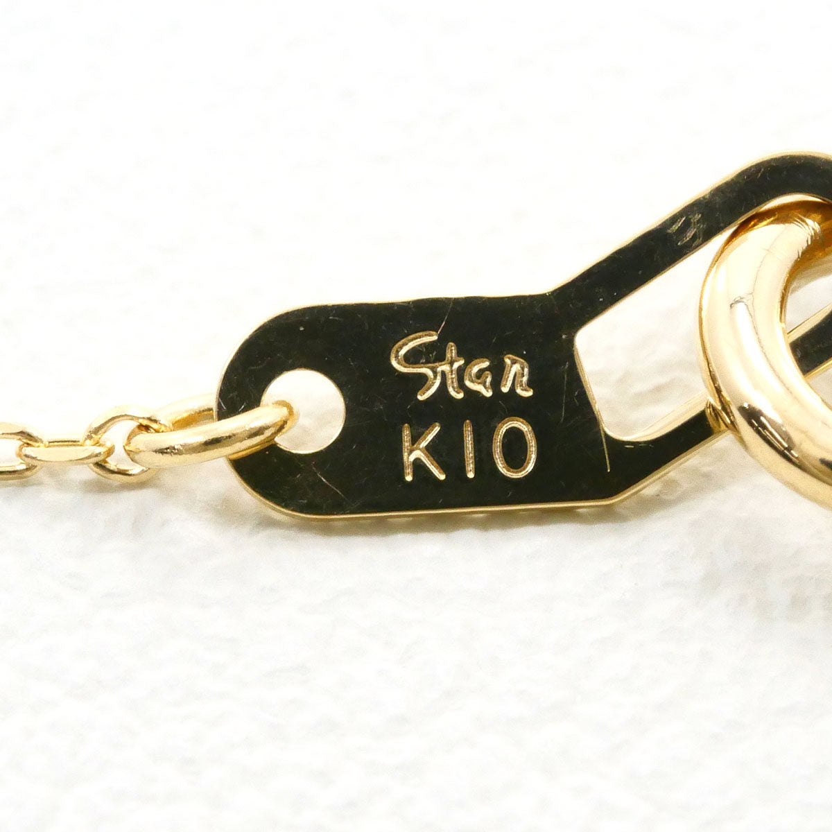 スタージュエリー K10イエローゴールド シェル ダイヤモンド ネックレス