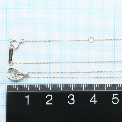 カナル4℃ K10ホワイトゴールド ダイヤモンドネックレス