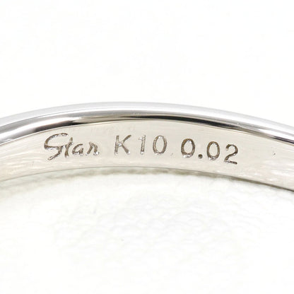 スタージュエリー K10ホワイトゴールド ダイヤモンドリング