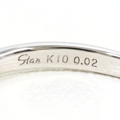 スタージュエリー K10ホワイトゴールド ダイヤモンドリング