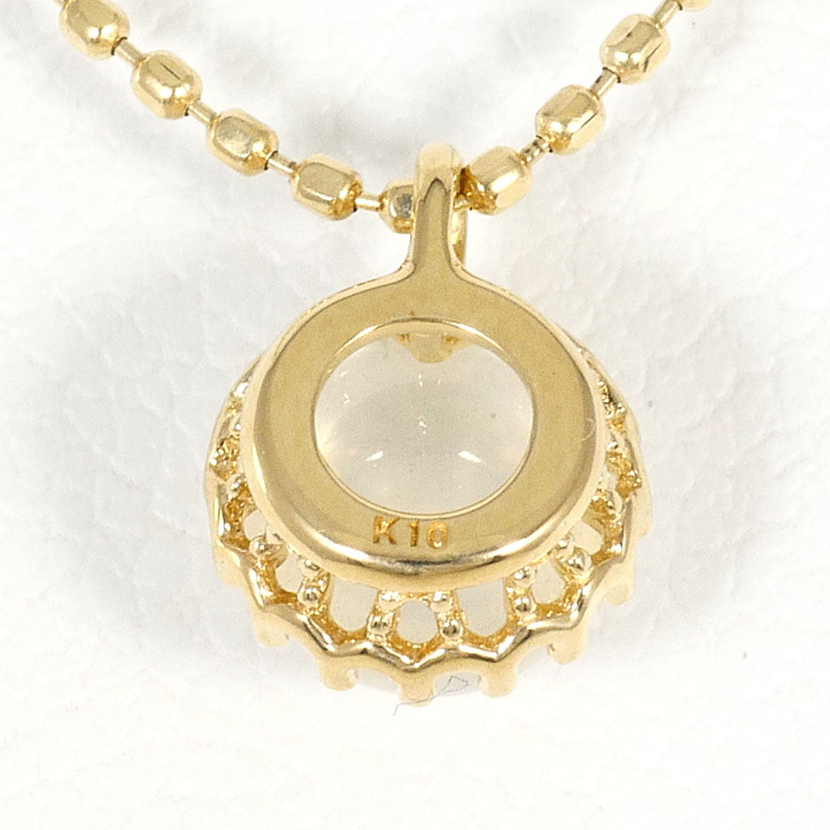 K10 Yellow Gold Moonstone Necklace