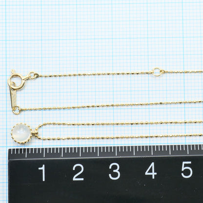 K10 Yellow Gold Moonstone Necklace