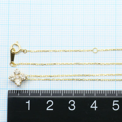 K10 Yellow Gold White Sapphire Quartz Necklace
