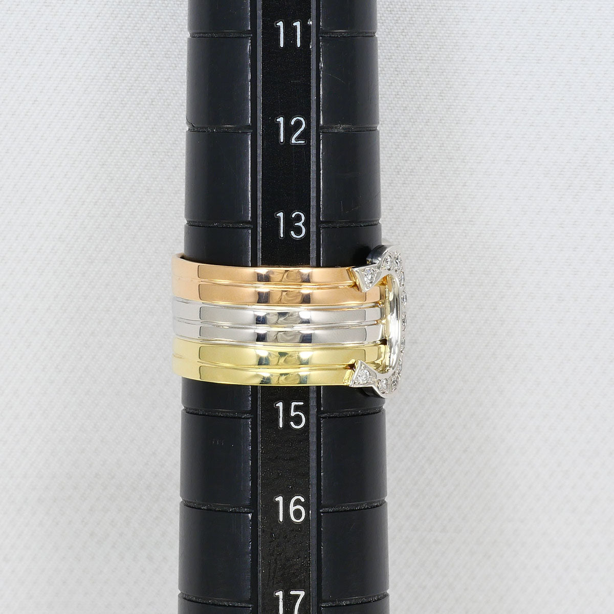 PT900プラチナAu750ゴールドダイヤモンドリング