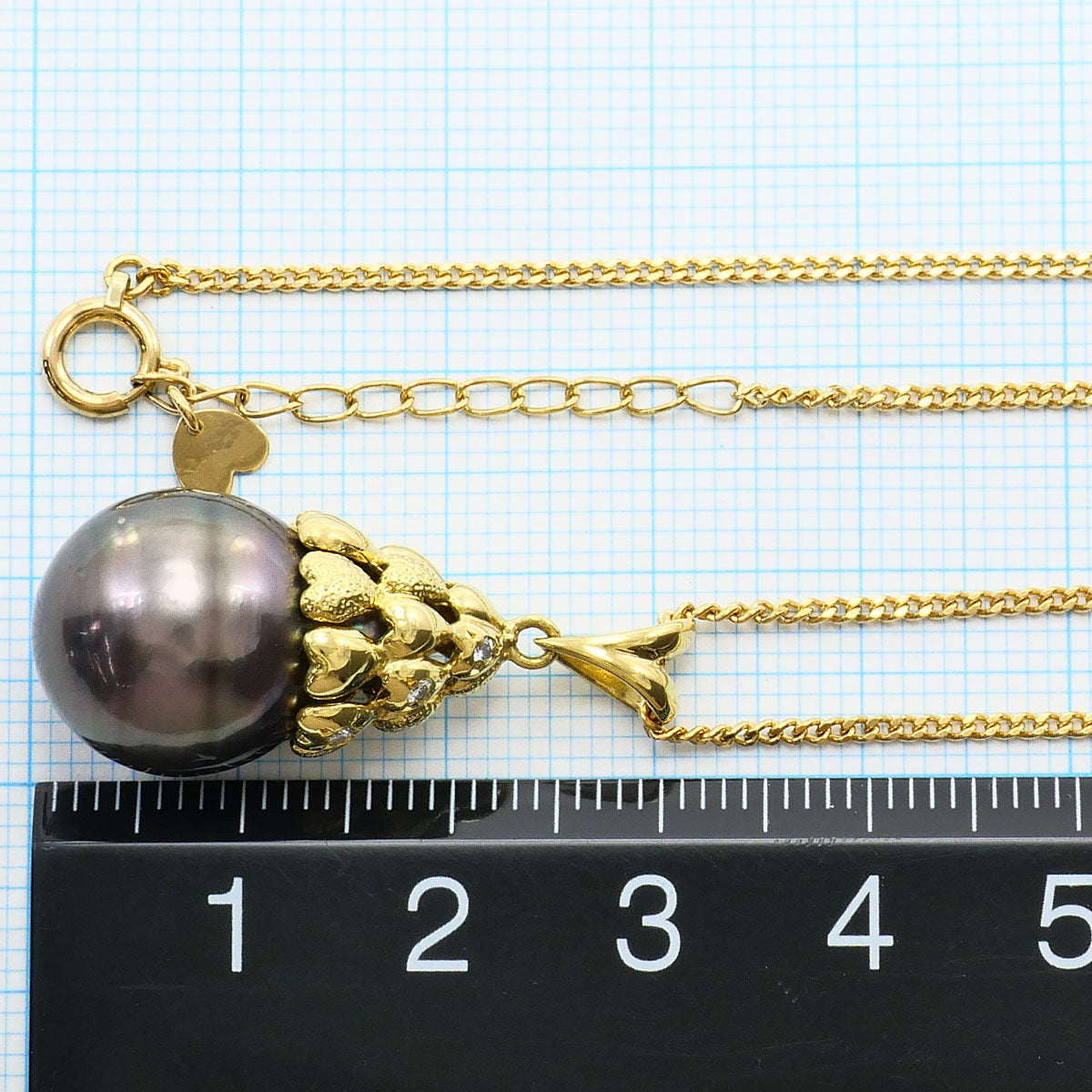 Au750 パール ダイヤモンド ネックレス