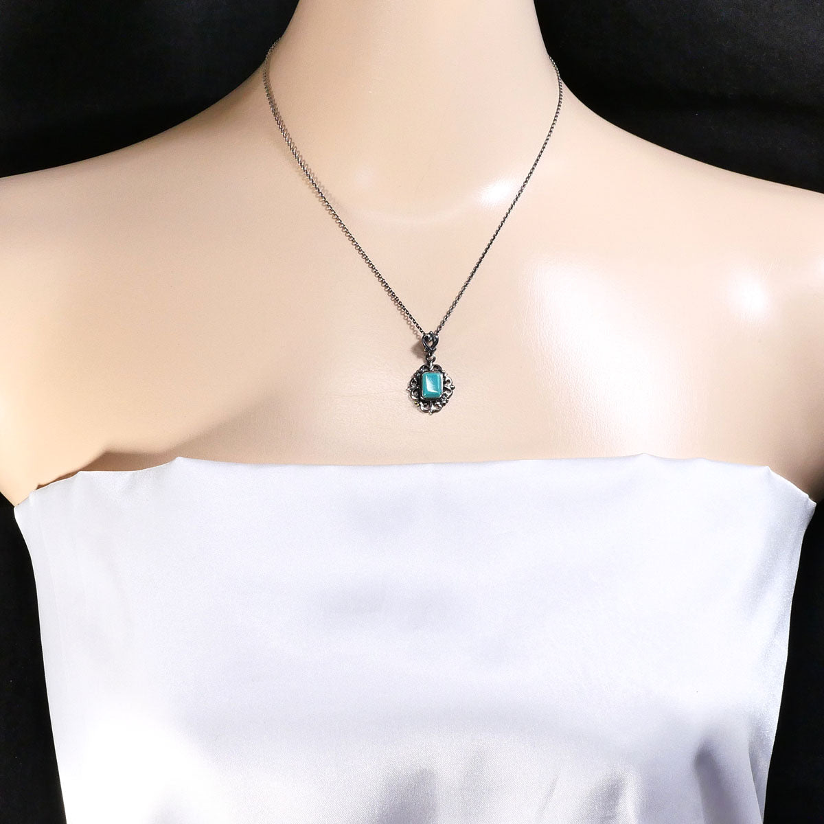 シルバー ターコイズ ネックレス