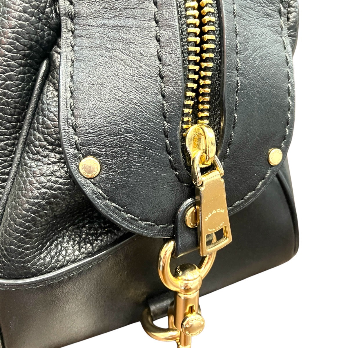 コーチ Lane Satchel レザー ハンドバッグ