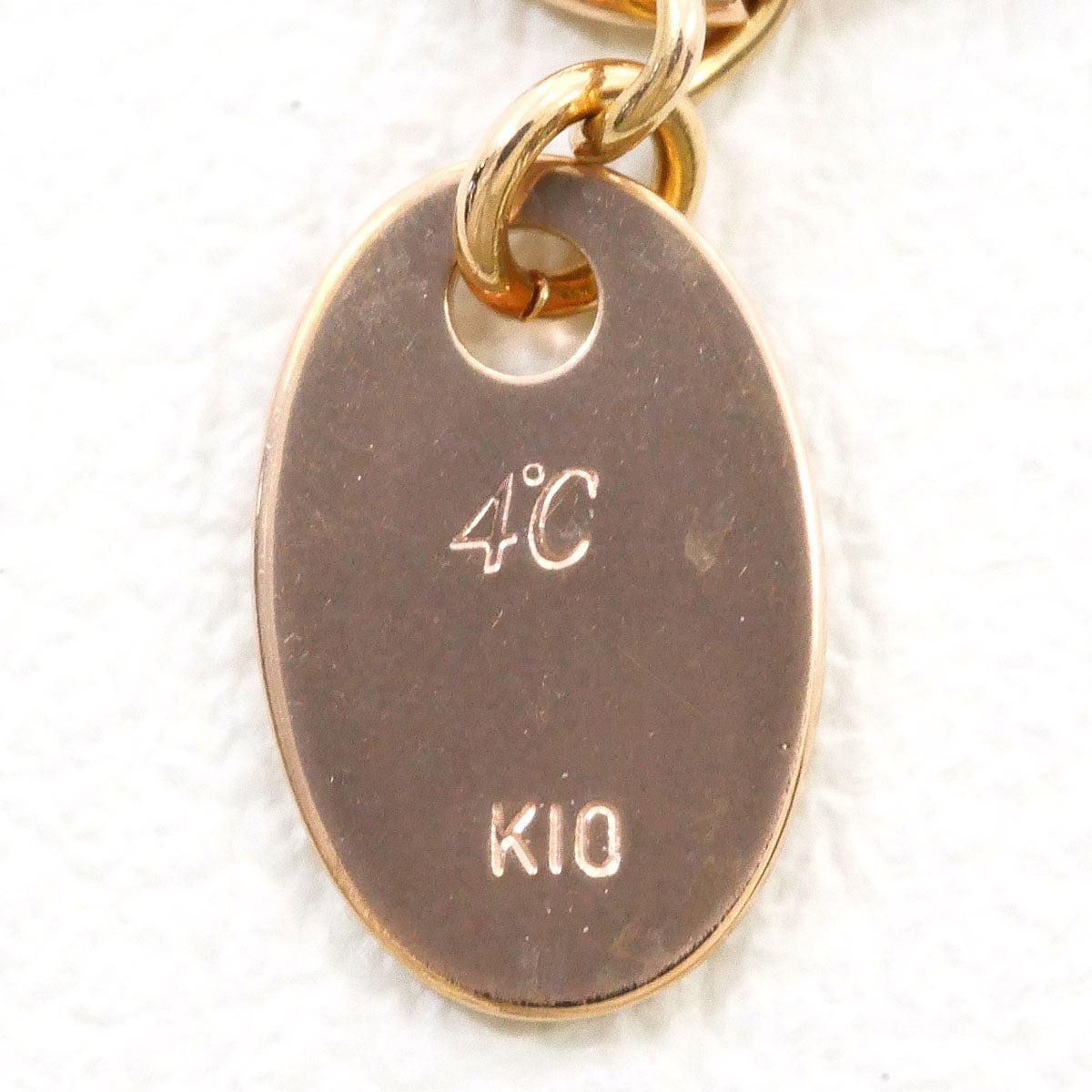 ヨンドシー K10ピンクゴールドダイヤモンドネックレス
