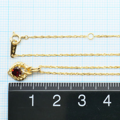 Au750ガーネットダイヤネックレス