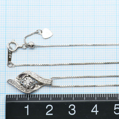K10ホワイトゴールド ダイヤモンド ネックレス