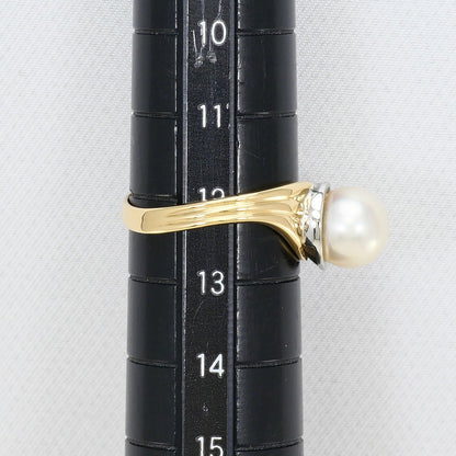 プラチナK18YGパールリング