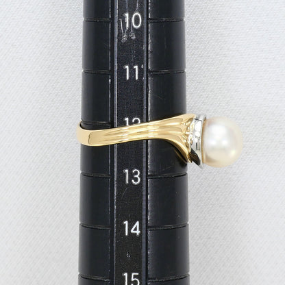 プラチナ K18YG パールリング