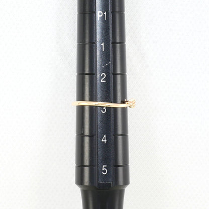 カナル4℃ K10ピンクゴールド ホワイトサファイア リング