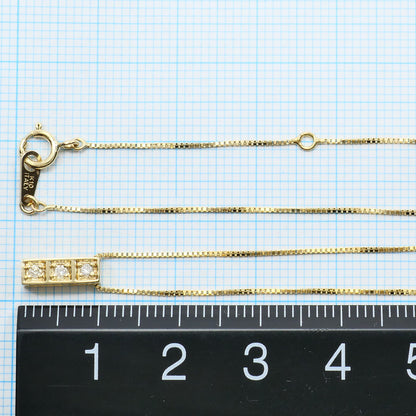 K10イエローゴールドダイヤモンドネックレス