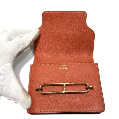 エルメス ルリスリムウォレット シェブルミゾル 二つ折り財布