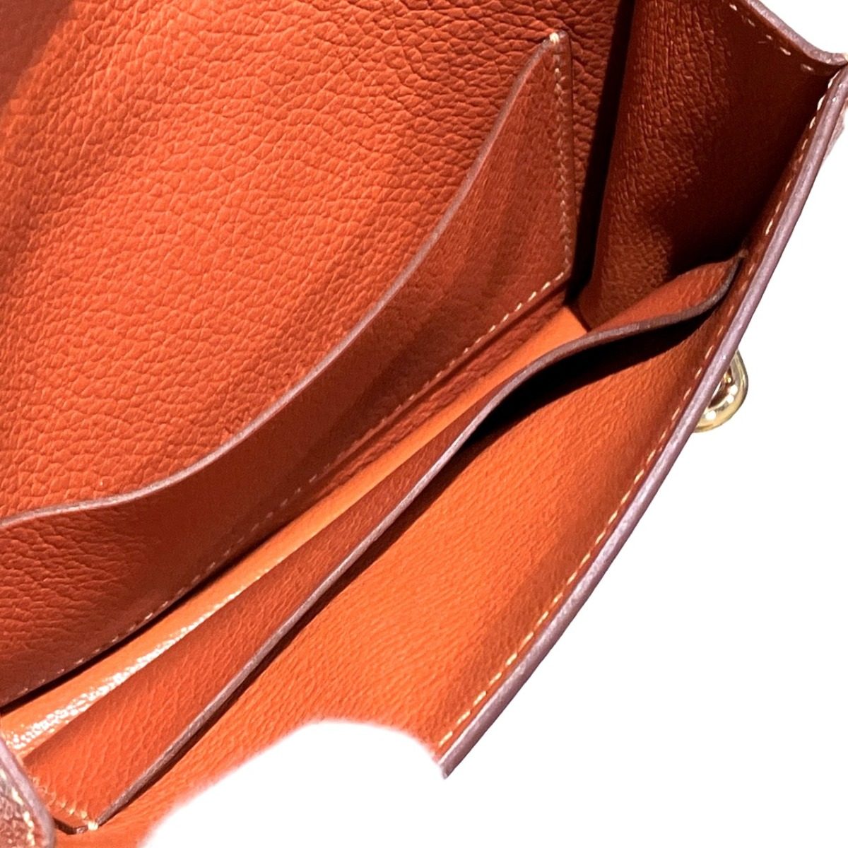 エルメス ルリスリムウォレット シェブルミゾル 二つ折り財布