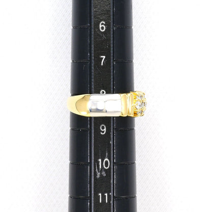 Pt900 K18イエローゴールド ダイヤモンドリング