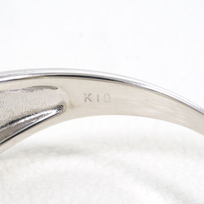 K10ホワイトゴールドダイヤモンドリング