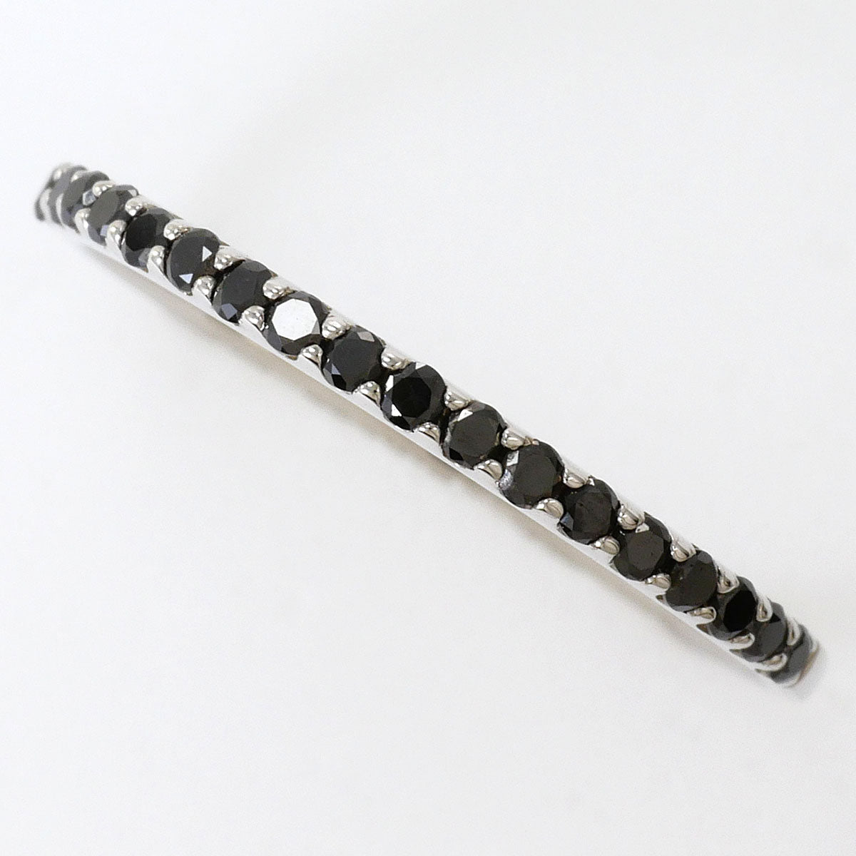 K10ホワイトゴールドブラックダイヤリング