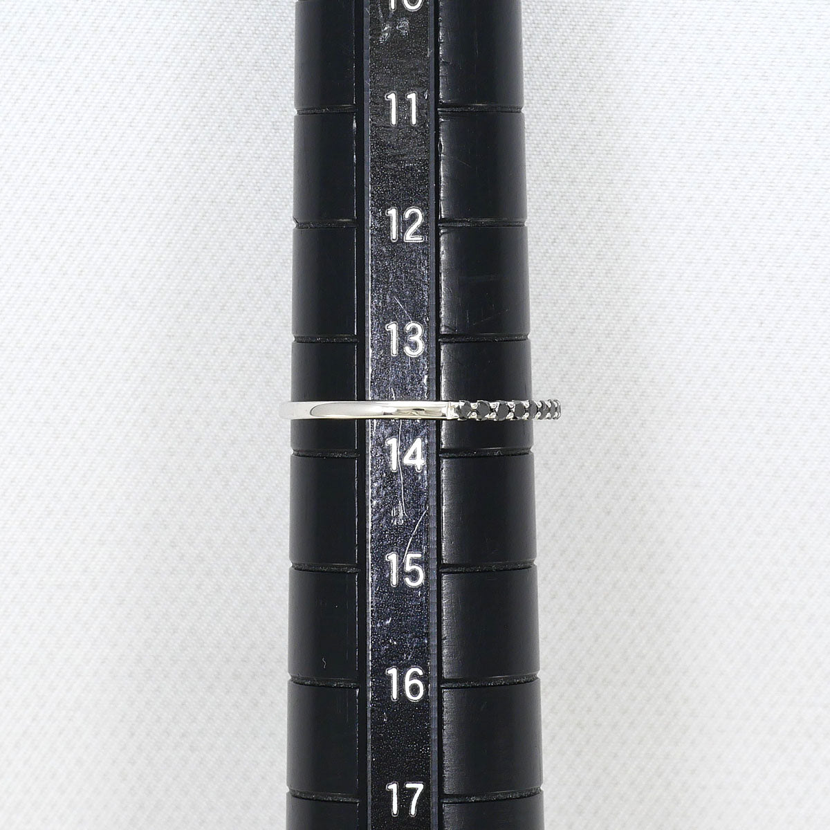 K10ホワイトゴールドブラックダイヤリング