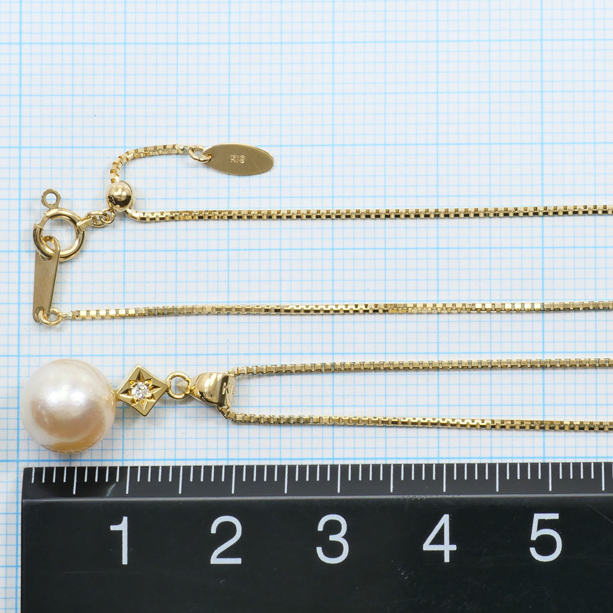 Au750ダイヤモンドパールネックレス