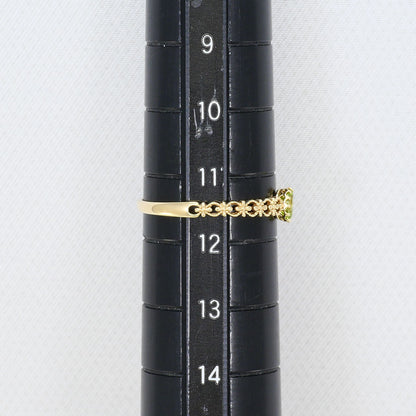 K10イエローゴールドペリドットリング