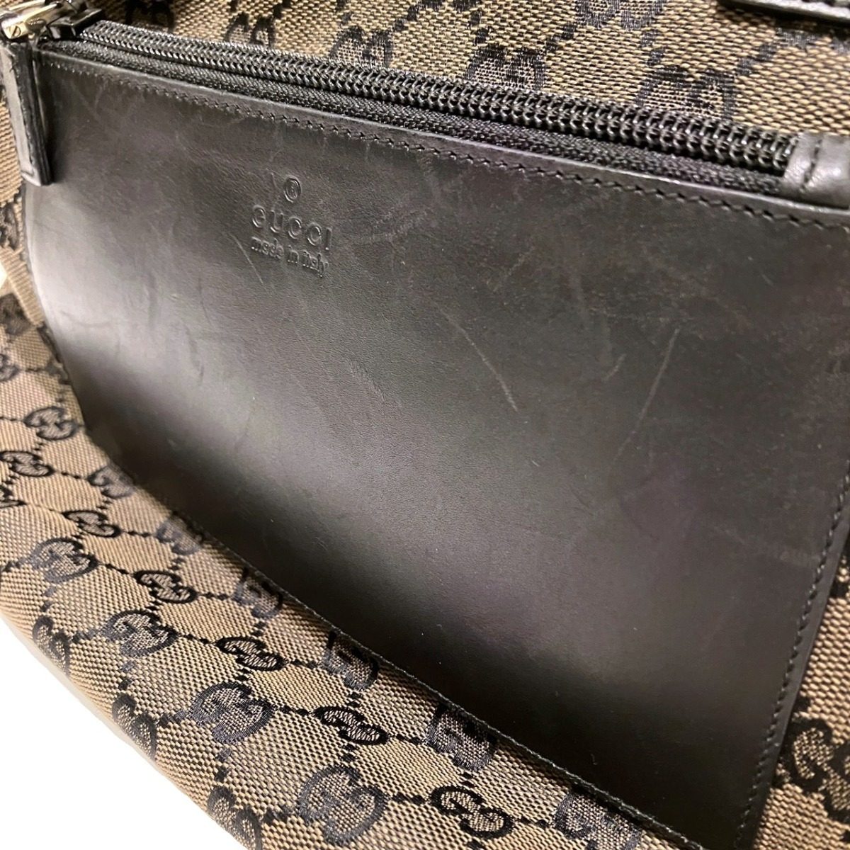 グッチ キャンバスレザートートバッグ