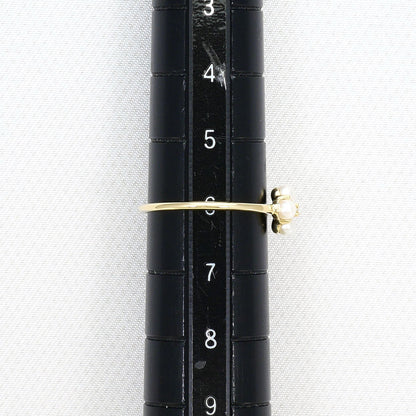 K10イエローゴールド パール ダイヤモンド リング