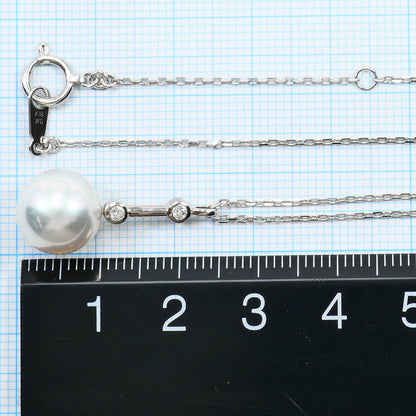 Au750ホワイトゴールドパールダイヤモンドネックレス