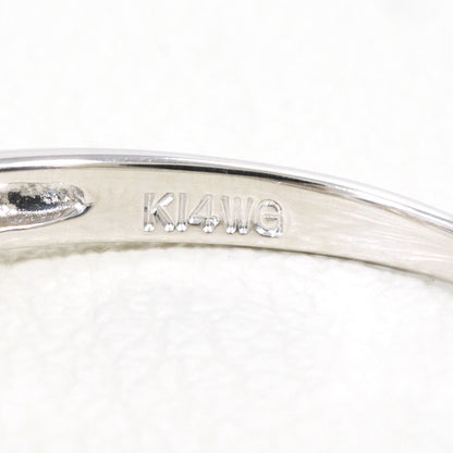 K14ホワイトゴールド アクアマリン ダイヤモンド リング