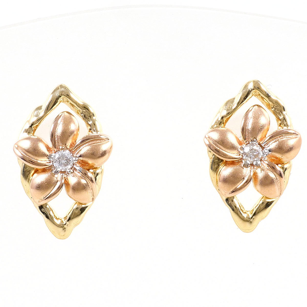 K14 イエローゴールド ダイヤモンド ピアス