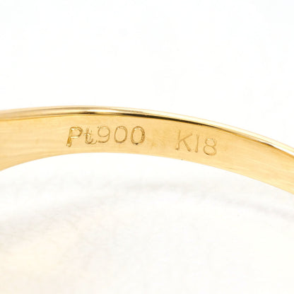 Au750 Platinum Au750 Yellow Gold Pearl Diamond Ring
