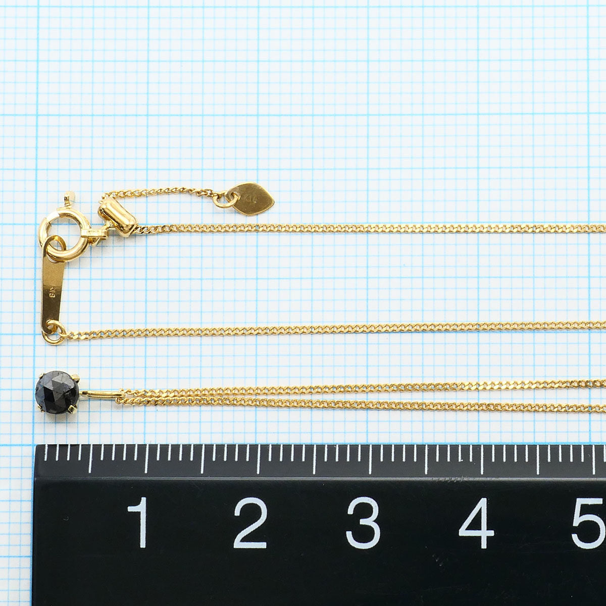 Au750ブラックダイヤモンドネックレス