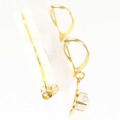 Au750 Yellow Gold Moonstone Earrings