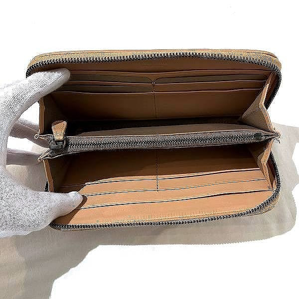 ボッテガ・ヴェネタイントレチャートレザー長財布