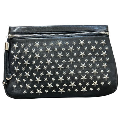 ジミー チュウ ゼナ レザー クラッチ バッグ