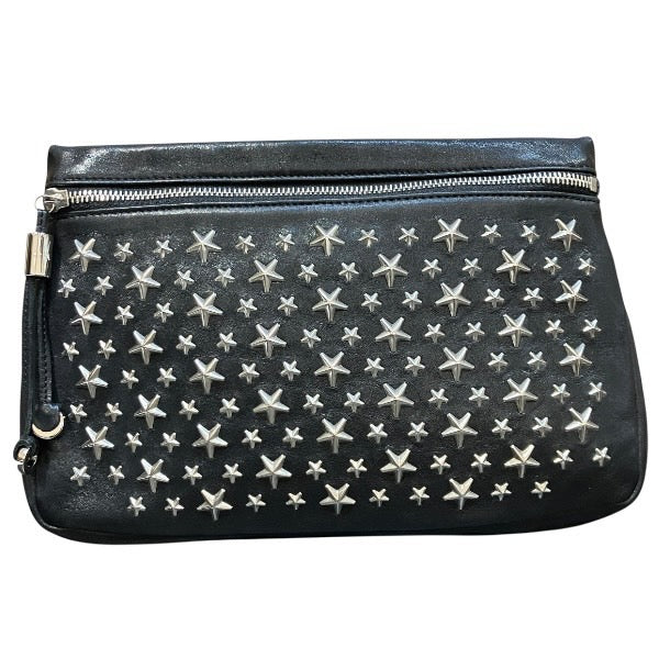 ジミー チュウ ゼナ レザー クラッチ バッグ