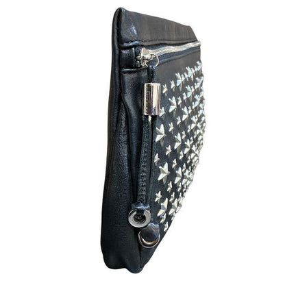 ジミー チュウ ゼナ レザー クラッチ バッグ